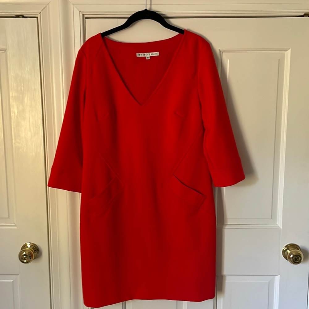 Trina Turk red 3/4 Sheath Dress